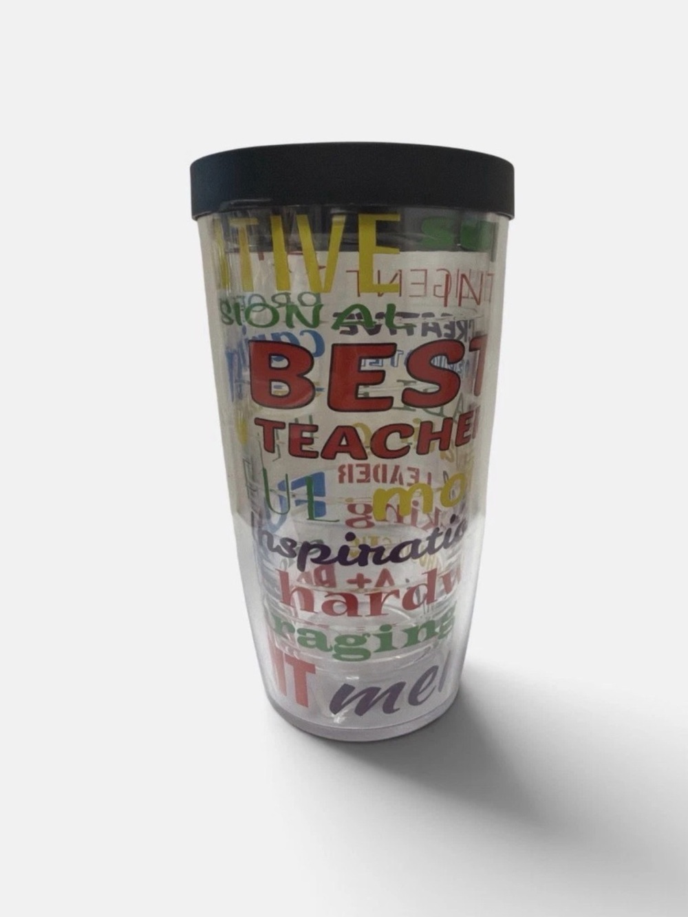 Best Teacher Multicolor Insulated Tervis Tumbler with Black Lid